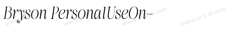 Bryson PersonalUseOn字体转换
